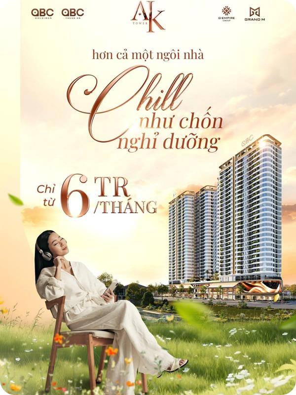 AK Tower – Sống như nghỉ dưỡng mỗi ngày, thanh toán chỉ từ 6 triệu/tháng