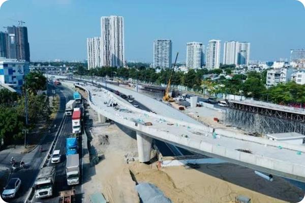 Cầu vượt N3 nút giao An Phú tăng tốc thi công, sẵn sàng thông xe dịp 30/4.