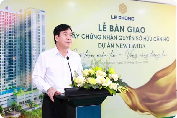 Cư dân NOXH New Lavida nhận sổ hồng sau 4 tháng tâm huyết của chủ đầu tư Lê Phong