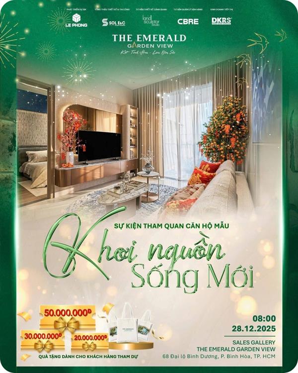 The Emerald Garden View khởi nguồn sống mới giữa đô thị trẻ phía Đông TP.HCM