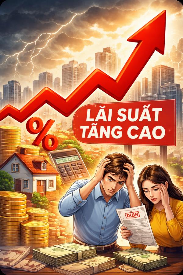 Thị trường bất động sản gặp khó vì lãi suất tăng: Áp lực tài chính gia tăng trong năm 2026