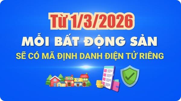 Từ 1/3/2026 chính thức cấp mã định danh điện tử bất động sản và môi giới
