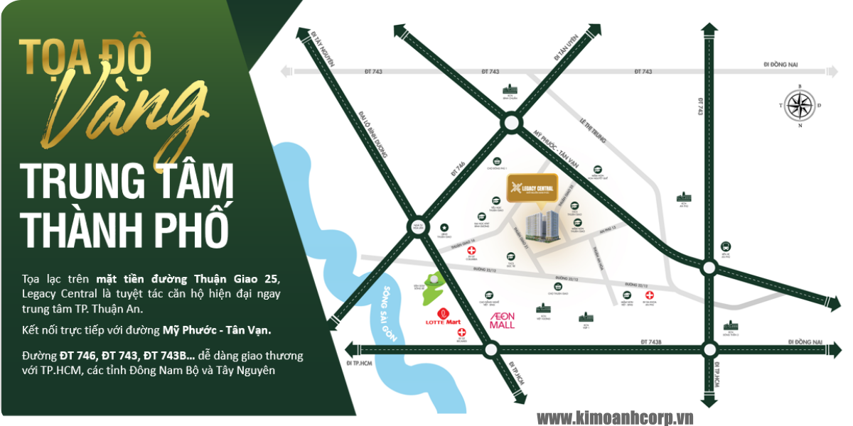 Legacy Central sở hữu vị trì "tọa độ vàng".
