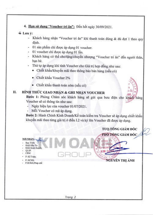 Chính sách tặng "Voucher tri ân" khách hàng