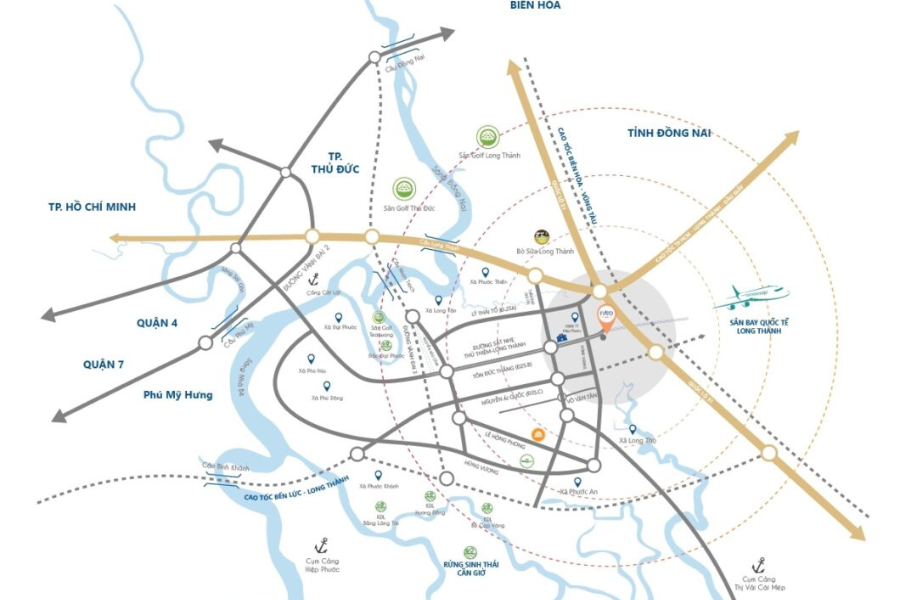 Vị trí căn hộ Fiato Airport City
